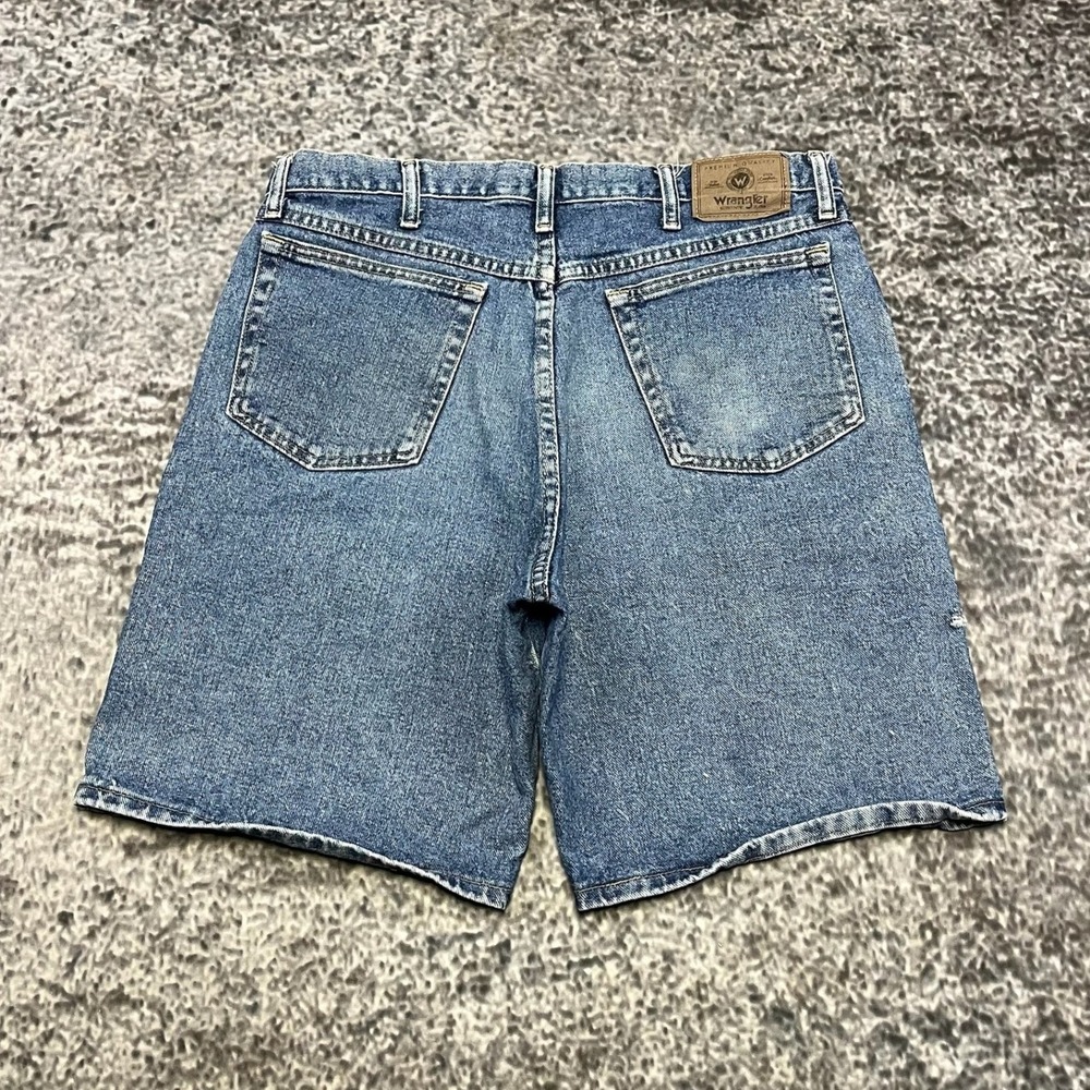 Wrangler Jorts Mens 34 Blue Casual Skater Vintage Y2K Denim Shorts